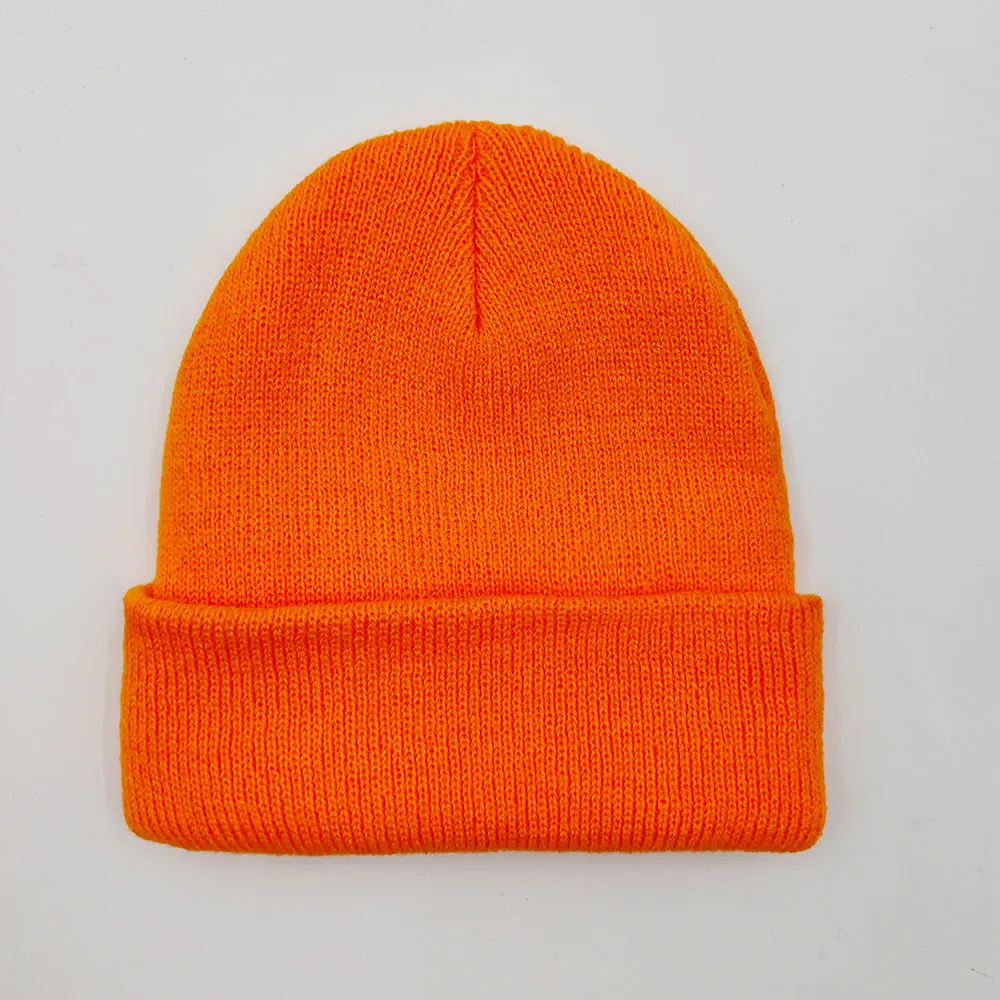 High Elasticity Baby Soft Warm Winter Hat Custom Embroidery Logo Kids Beanie Children Blank Plain Beanie Knitted Hat