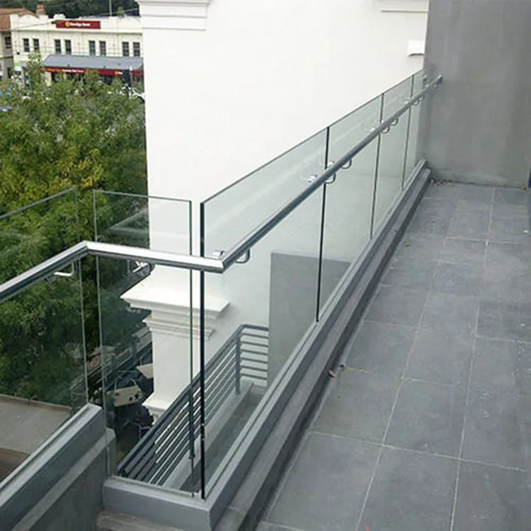 13.52mm Clear Tempered Laminated Glass Panel for Balcony Railings Design Frameless Toughened Safety Stainless Glass Balustrades