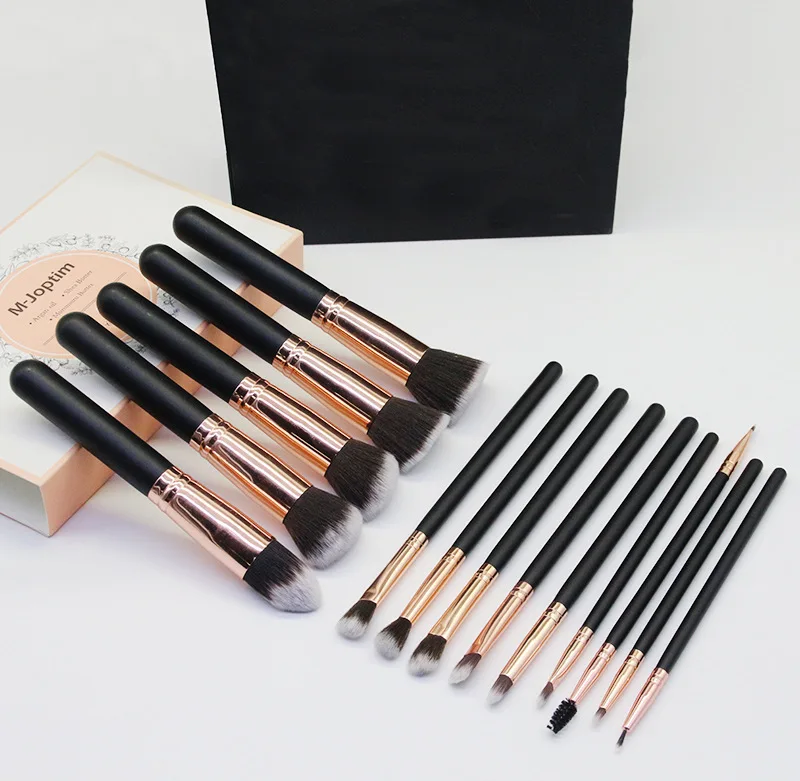 Lashbeauty makeup tools contour blending powder eyeliner brush make up brush set with PU bag private label