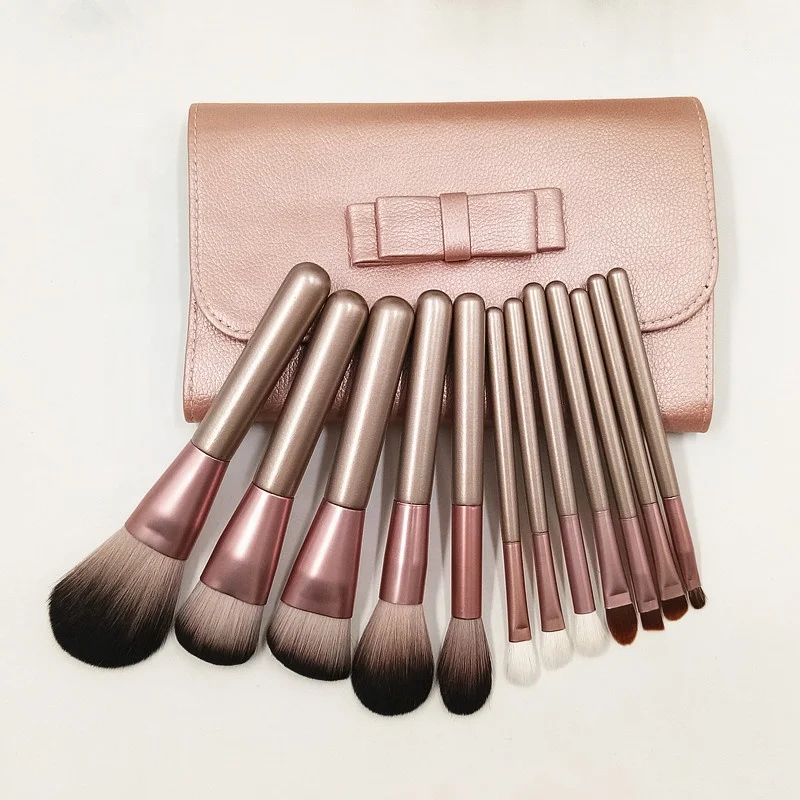 Wholesale Makeup Brush Set Custom Logo 12 Pcs Eye shadow Blush Brush Foundation Makeup Brush Kit