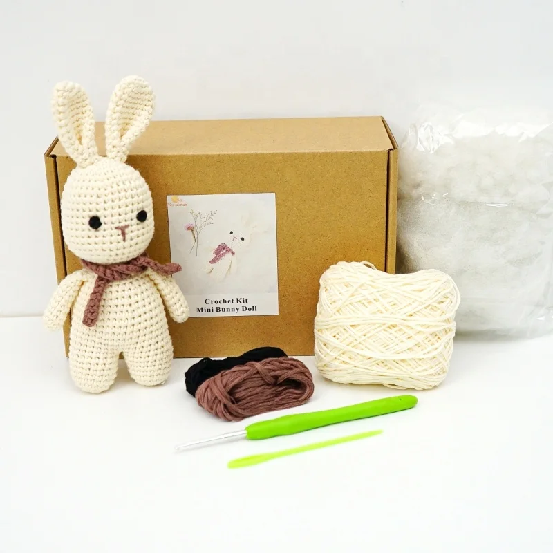 Accessories bunny Kit  With Hooks Yarn Set Premium Bundle Includes Yarn Balls Needles Crochet  Kit  for beginner