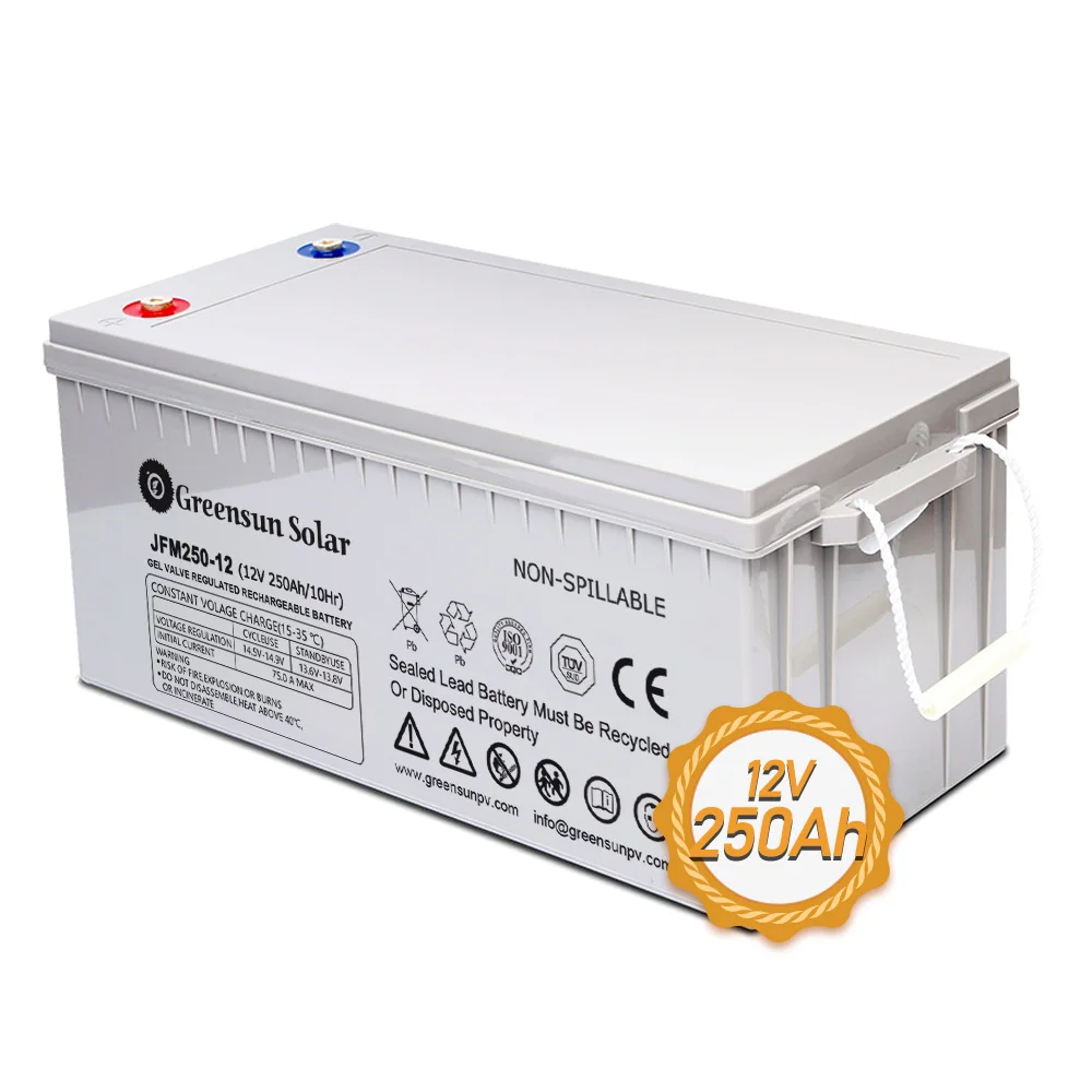 Home Solar Storage Type Gel Battery 250AH 12V