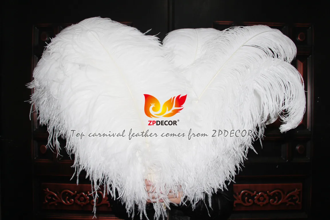 Leading Supplier from ZPDECOR Factory Wholesale Large Size 70-75 cm White Ostrich Feather for Carnival Design