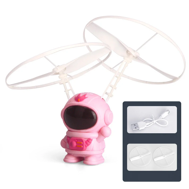 Kids Hand Induction Spaceman Spinning Fly Robot Toy Spaceship Electric Sensor Aircraft Toy Robot Child Doll Christmas Gift