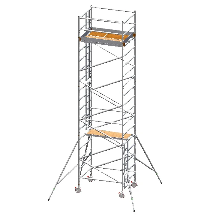 Best seller on Amazon  6061-T6 aluminum  with wheels mobile  ladder scaffold