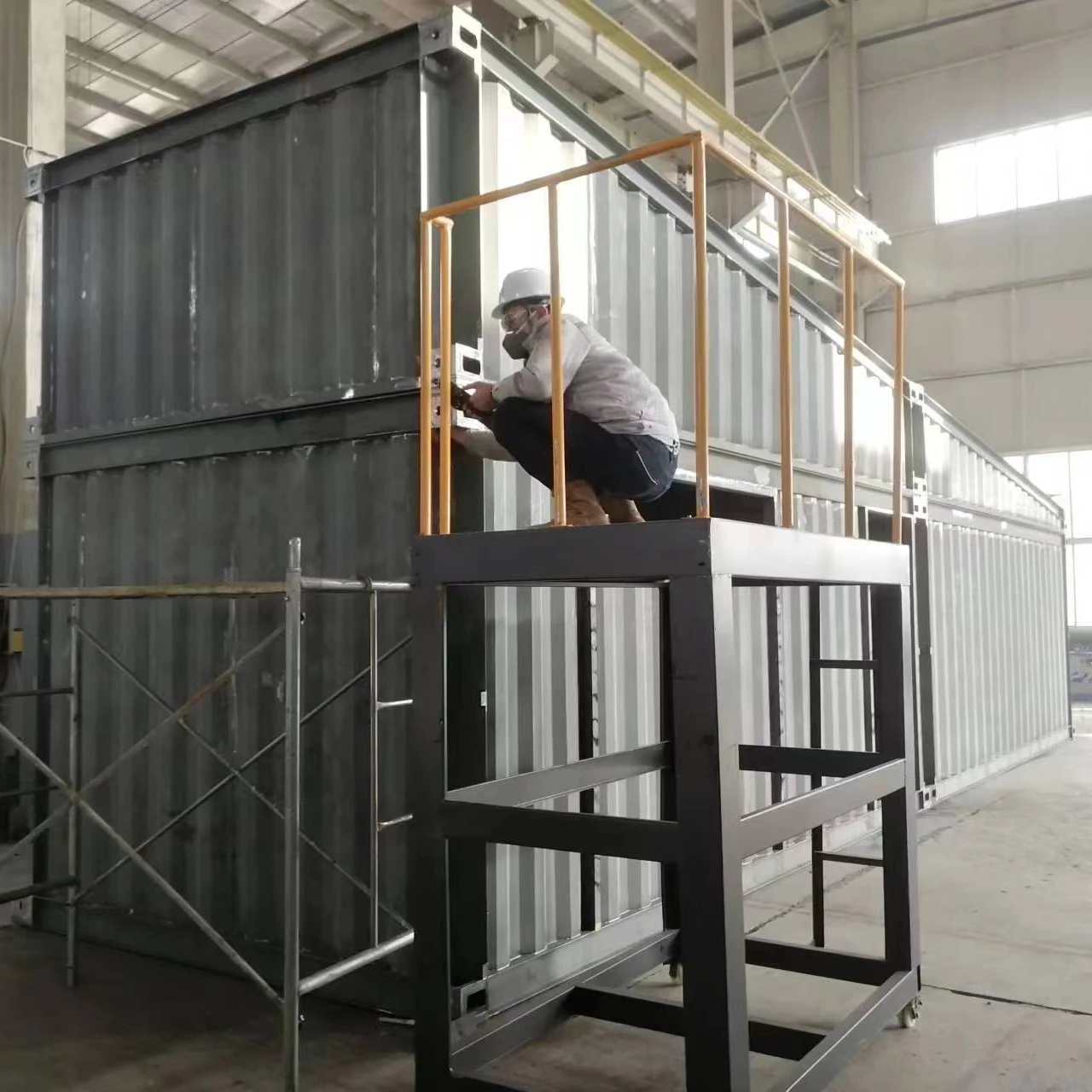 40ft сборные роскошные гостиная Доставка 2 этаж дома контейнерного типа