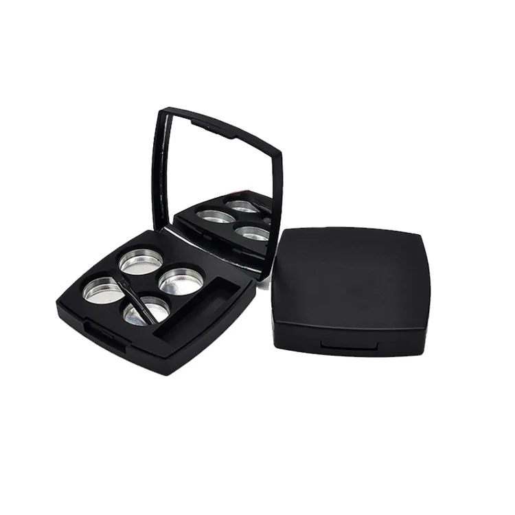 Оптовая торговля изготовленные на заказ пластиковые тени для век чехол квадратная 4 вида цветов поддона палитры теней