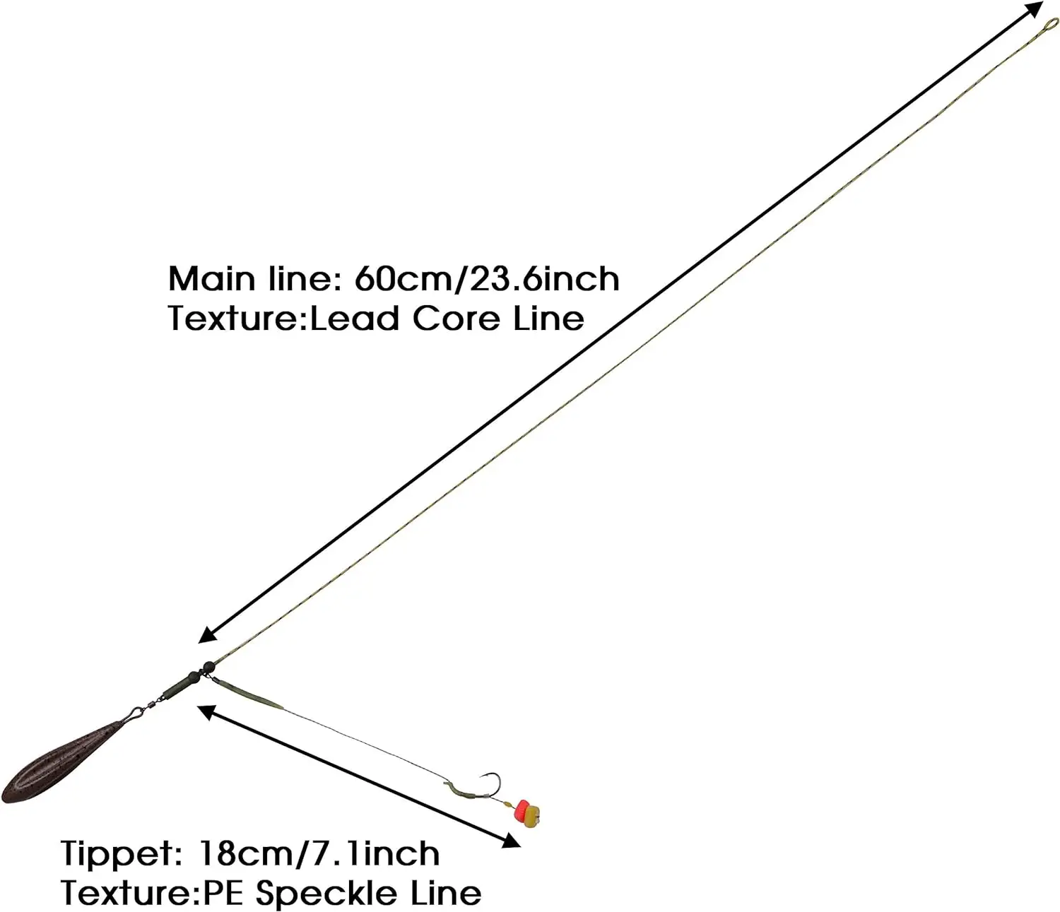 Carp Hair Rig Kit with Corn Bait Carp Sinker Curved Carp Hooks Rolling Swivels Sleeves