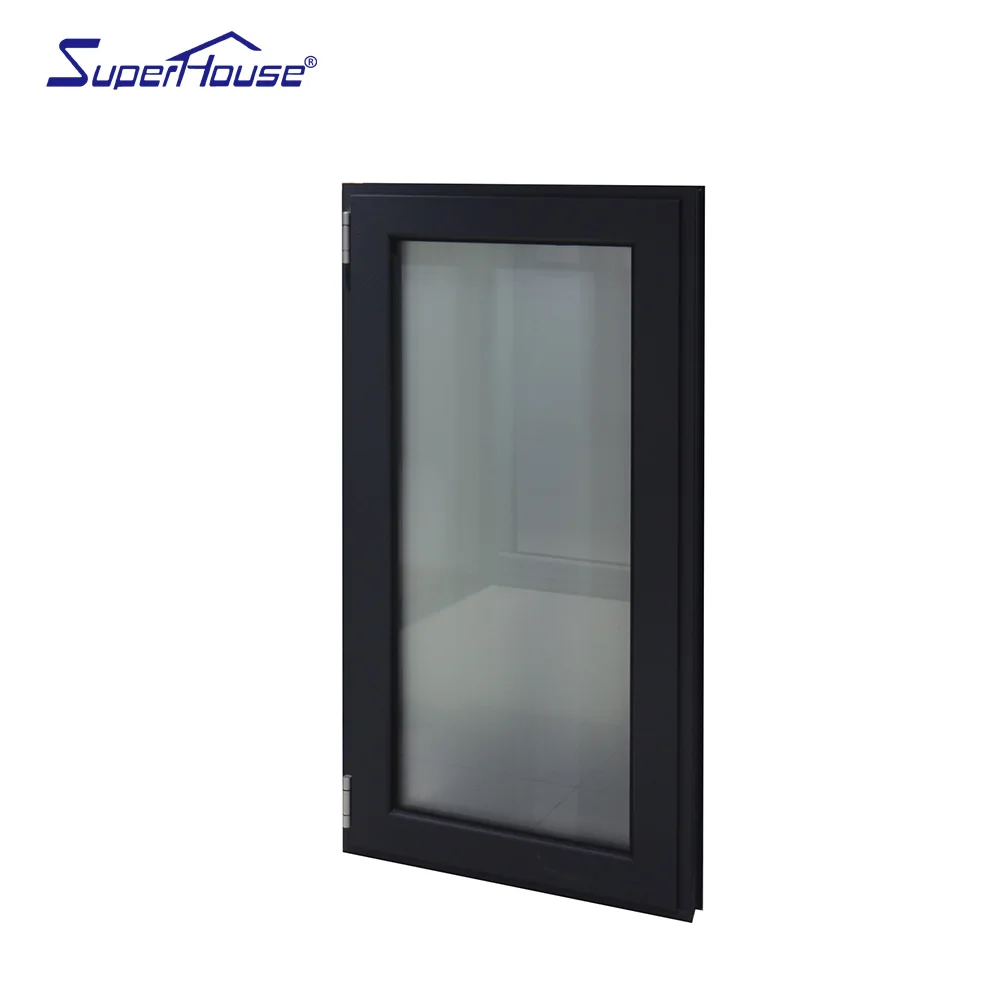 Black Aluminum Window Australian Standard Double Glazed Bay Casement Windows Price