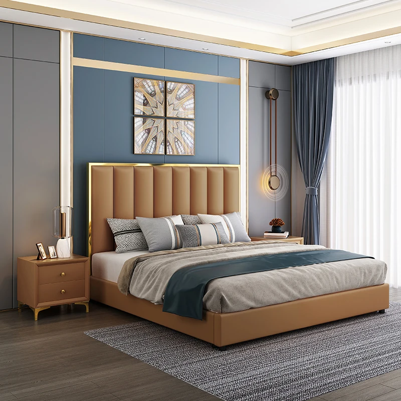 european style royal home king size solid bed wood furniture set luxury bedroom sets