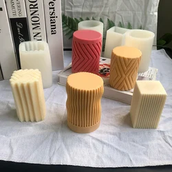 OEM ODM molde de vela de silicona supplies shape wholesale large cement candle jar 3d rubber geometry silicone candle mold