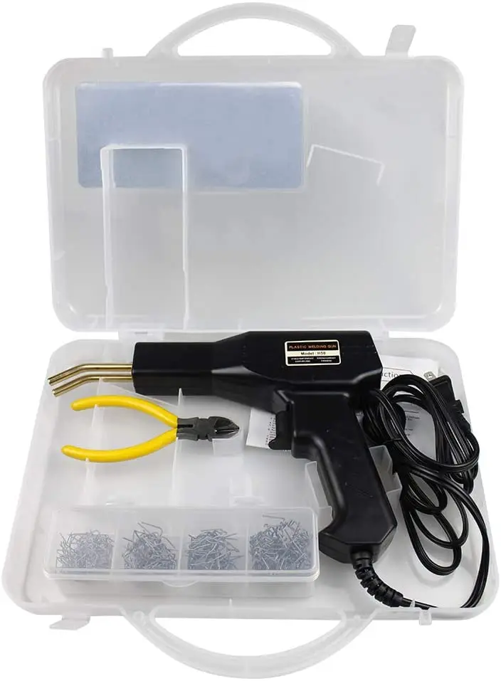 50w Hot Stapler, Plastic Welding Machine Car Bumper Repair Kit, Plier, Flat/Outside Corner/Inside Corner/Wave Staples