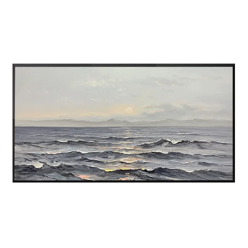 Картины маслом, художественный пейзаж, холщовая панель, украшение для дома на заказ, морской пейзаж, картина для гостиной, 20*39 дюймов