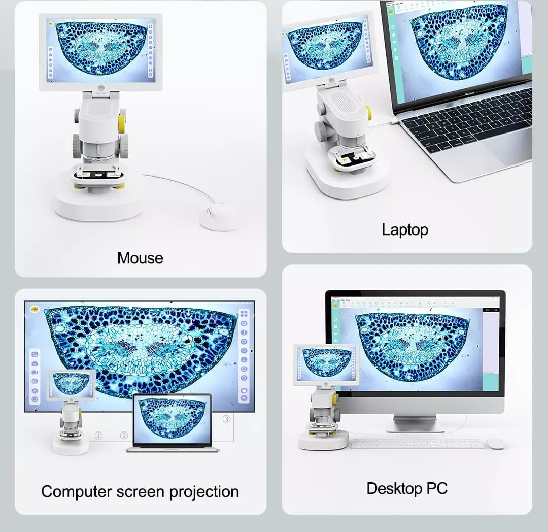 Manufacture Science Toy Educational 9 inch semen gemology microscope with LCD screen for Coin Repair