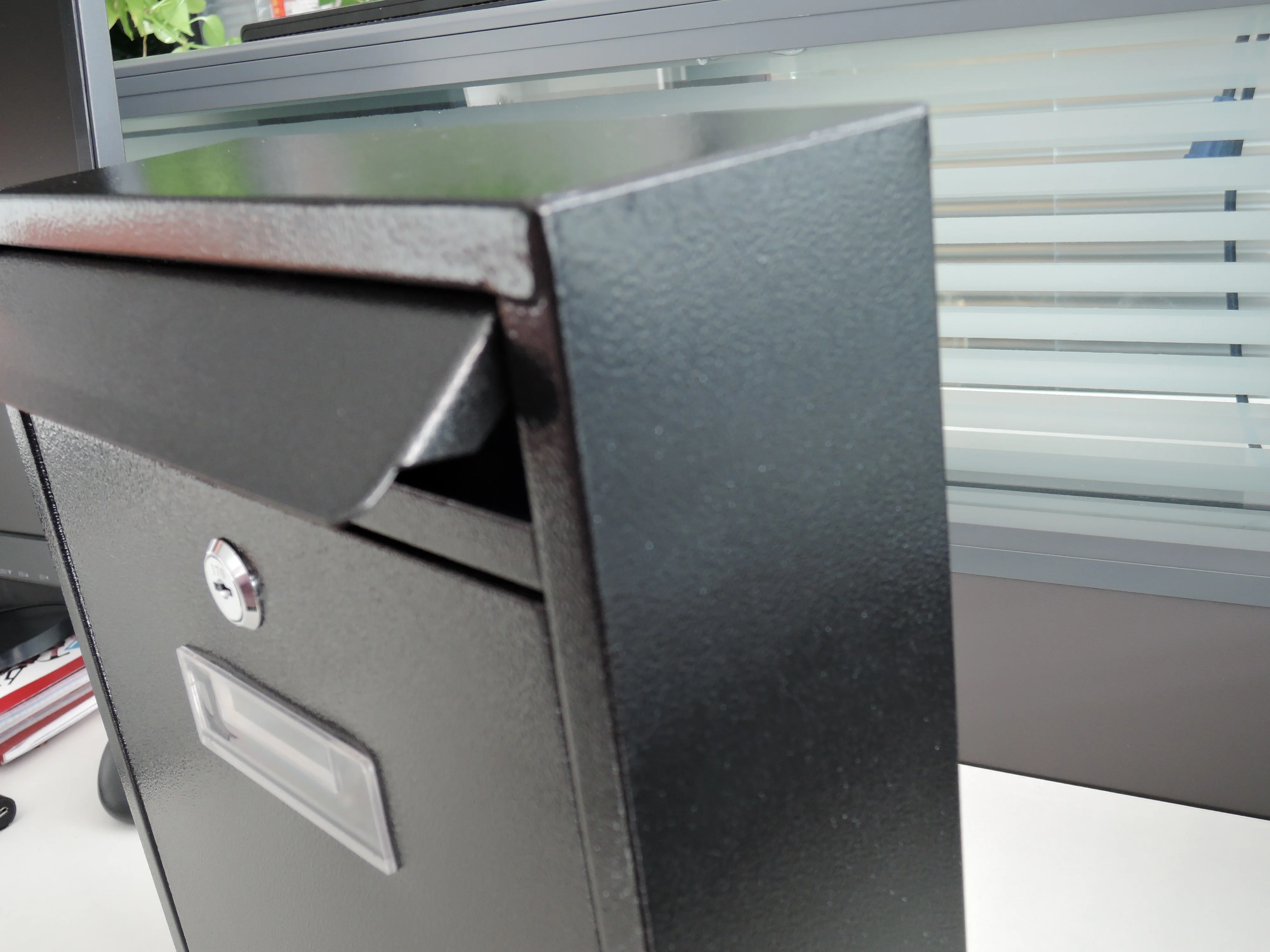 Practical Home Mail Box With A Stylish Orange Grain Surface And Multiple Colors To Choose