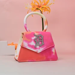 2021 summer Hot Sale Chain rainbow  Tie dye  D  purse Handbags detroit Purse And Handbags Bag For Women