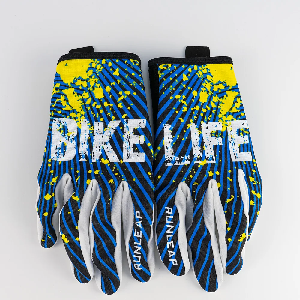 Pro Motorcycle Gloves Kids Youth Adult Sublimation Dirt Bike Motocross Microfiber BMX Racing Full Finger Outdoor Sports Glove