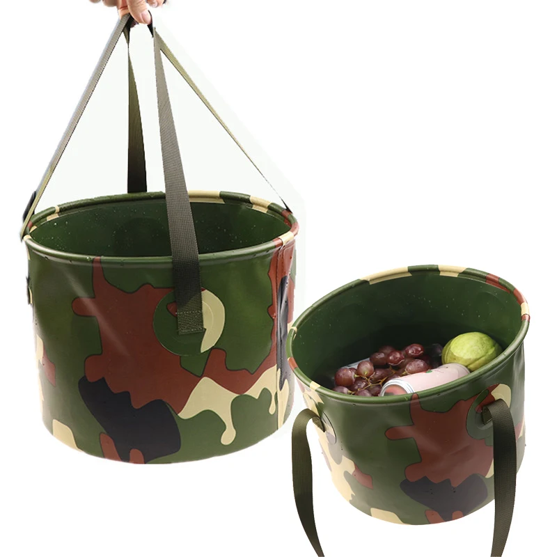 JIAYI Oem/Odm Fishing Bucket Bag Eva 500D Pvc 15L Portable Collapsible Folding Foldable Bait Fishing Bucket For Fish Camping