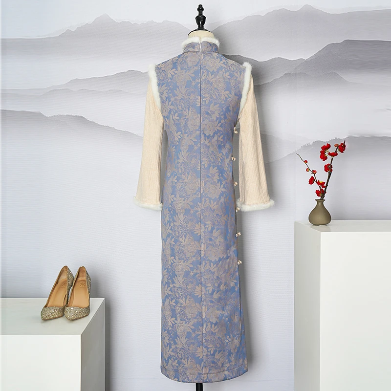 Высококачественное новое улучшенное платье Ципао с вышивкой традиционное китайское платье Ципао