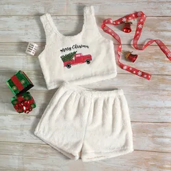 High Quality  Christmas Pajamas Top And Pants Sets Women Pajamas Suit Polyester Winter Xmas Gift Sleepwear