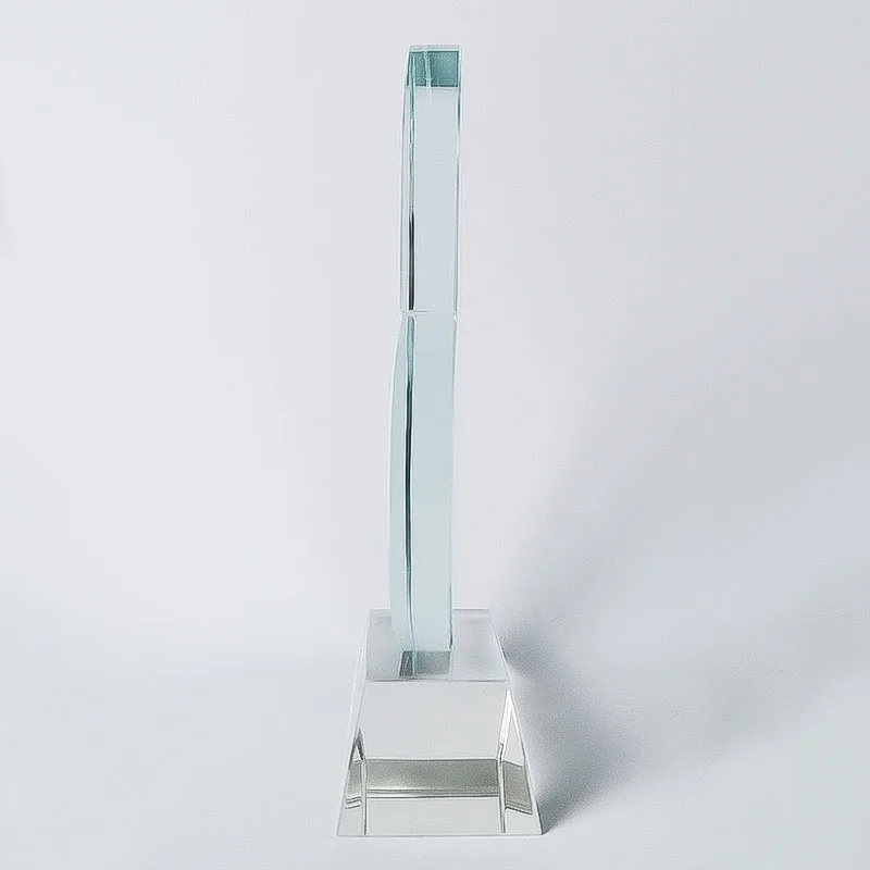 adoration CRYSTAL HEART AWARDS Custom heart-shaped glass crystal award plaque cup blank