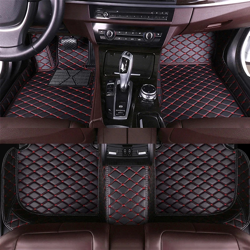 Auto Leather Carpets Car Mats For Volkswagen VW Touareg Van T4 T6 Volante Eso E-bora Touran Arteon PVC Foot pad Covering Carpet