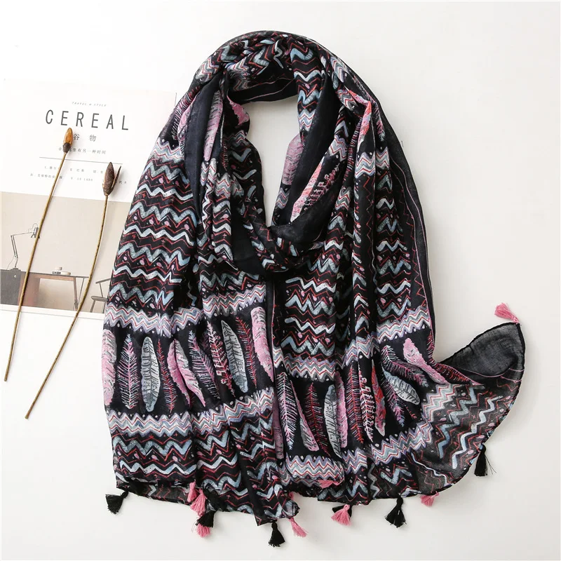 hot sale180*90 Cm Popular navy blue printed scarf wholesale  hot sell shawls hijab scarf muslim hijab fashion scarf