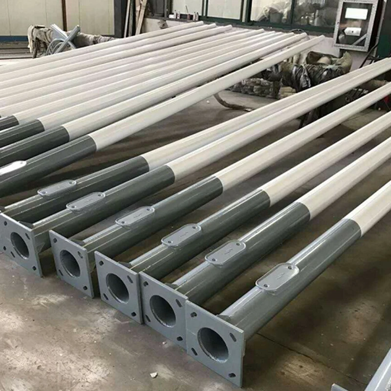 Street Light Pole 8 Meter 10m Height Steel Hot Dip Galvanized Solar Street Lighting Pole and Mountbase Customized Tianxiang 170
