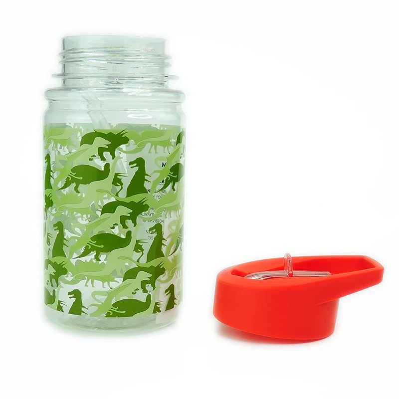 Plastic kids water bottle straw drinking children school bpa free kids drink school cute water bottle