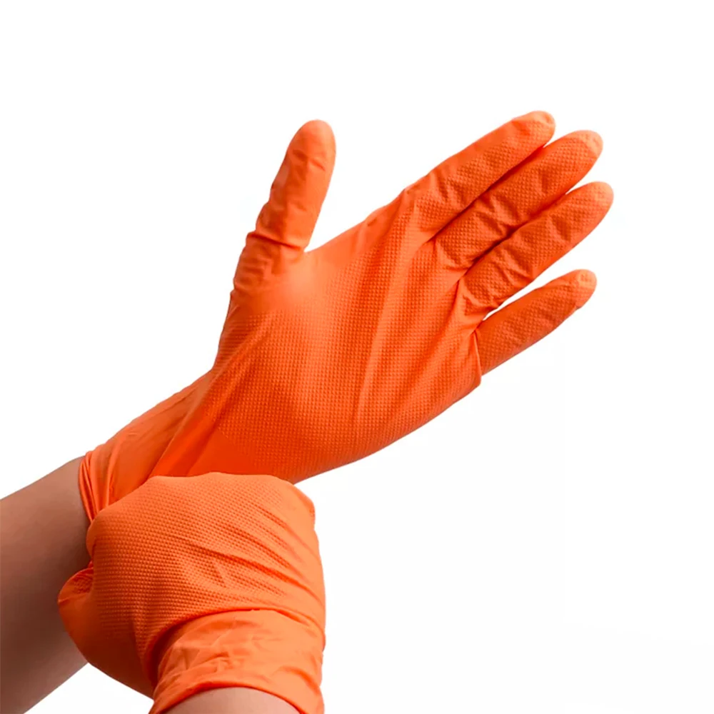 diamond texture thick esd powdered free safe 10 mil best disposable hand nitrile gloves  for mechanics