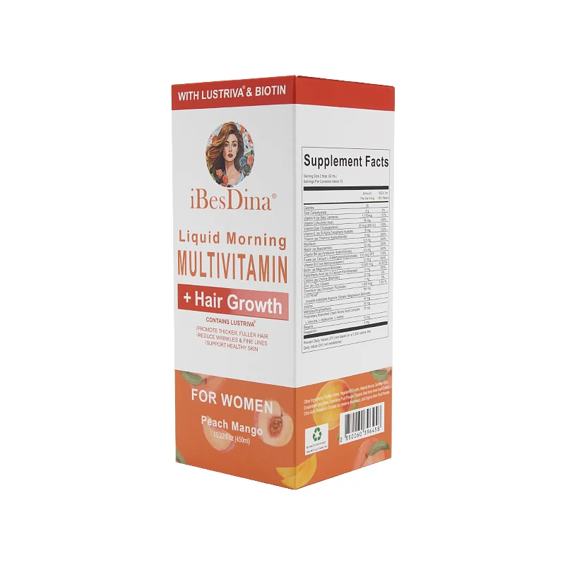 Private label Premium Formula Skin Health Liquid Multivitamin Hair Growth Supplement for Women for Hair Growth Vitamins