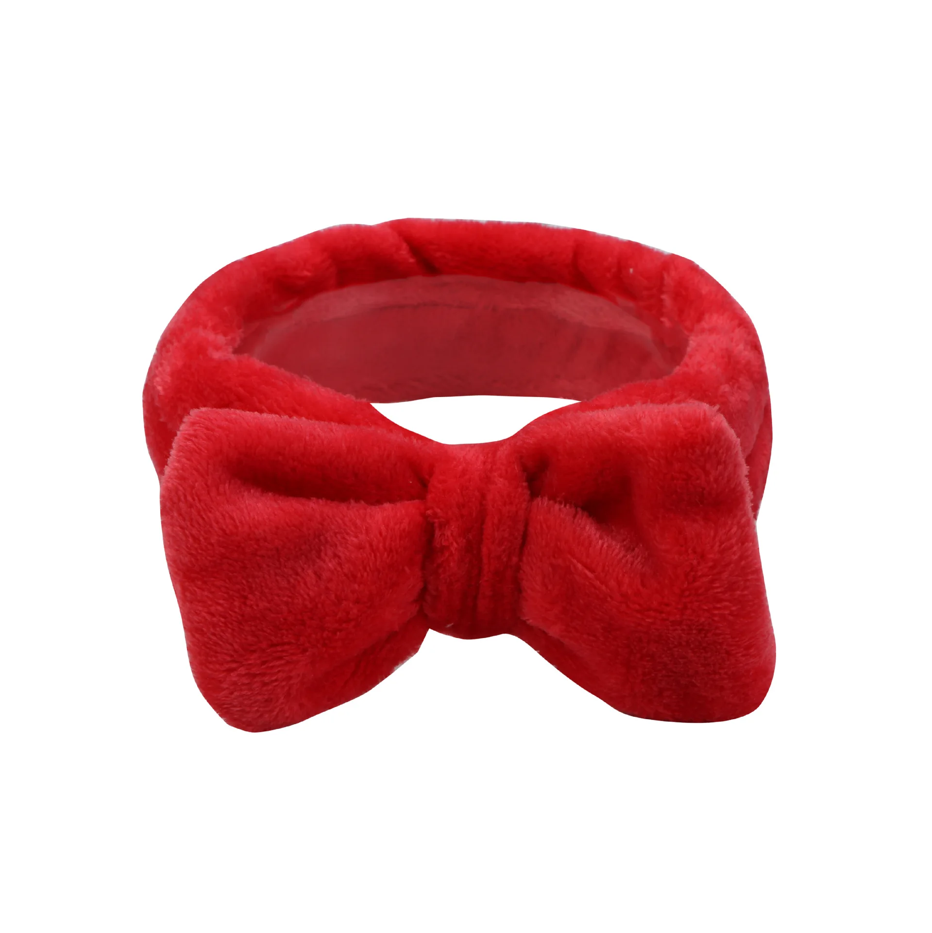 LET Coral Velvet Face Washing Hair Band Bow Knot Plush Headband Women Solid Lovely Hair Accessories