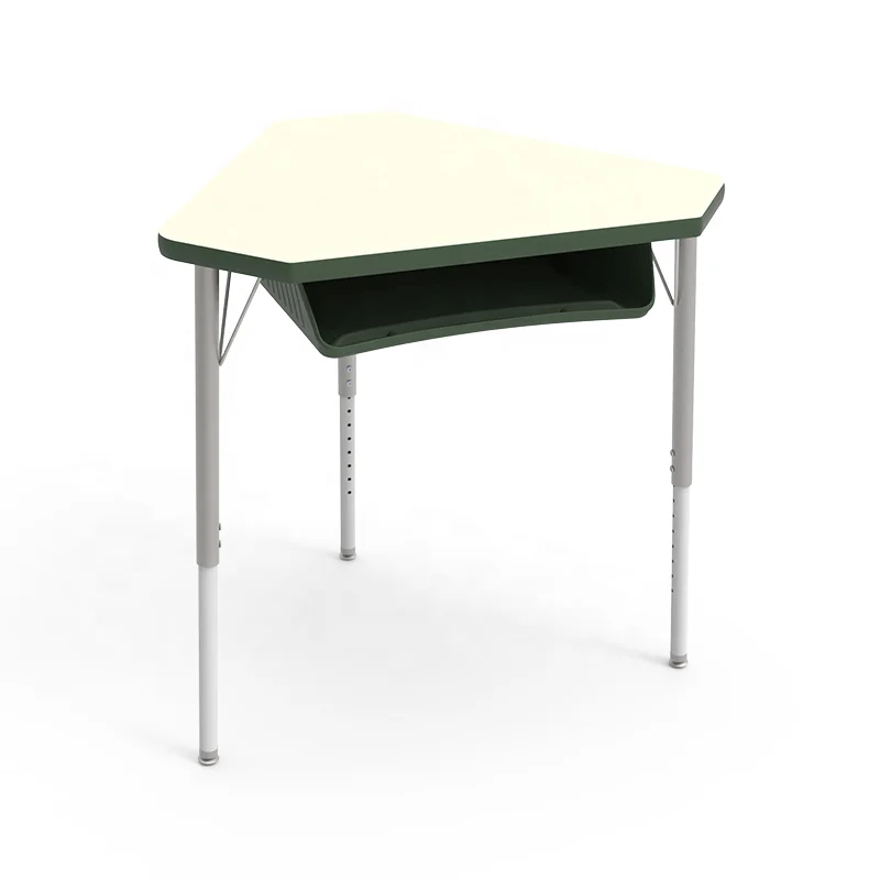 cheap classroom wood triangle side table for student