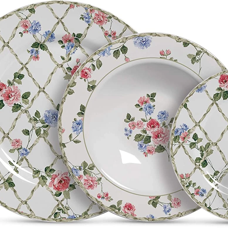 Europe Style 18pcs Porcelain dinnerware sets / royal porcelain dinner set service for 6