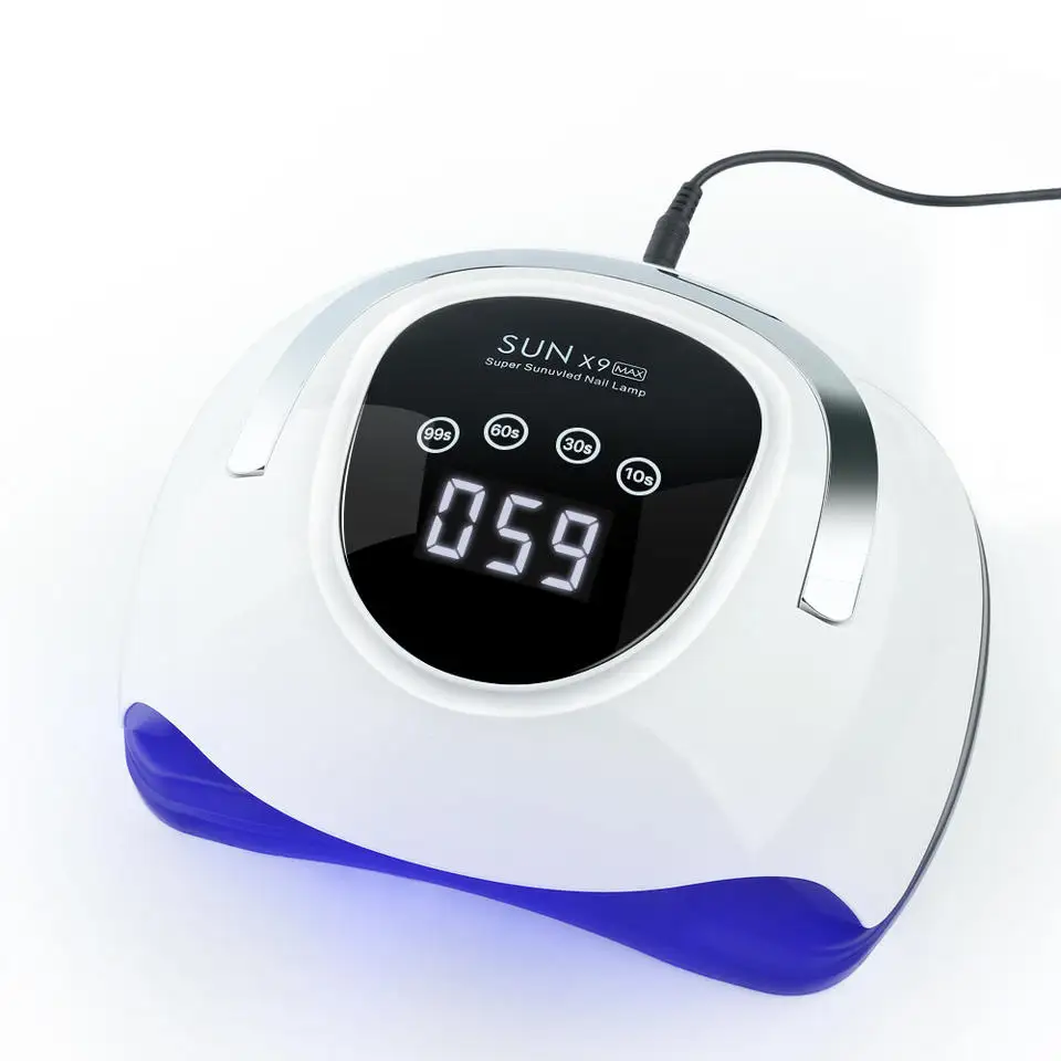 Custom Logo LED Nail Lamp 220W for Gel Nails Fast Curing Dryer with 57pcs Lamp Beads 4 Timers Professional UV Lamp