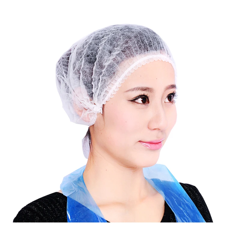 Nonwoven Disposable Clip Bouffant Mop Cap Head cover