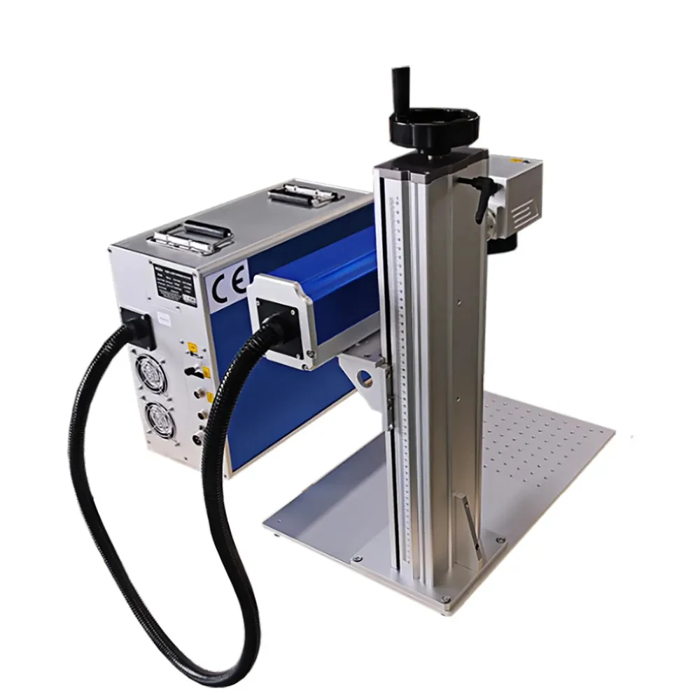 Mini stainless steel nameplate Trophy fiber laser engraving marking machines for metal nonmetal logo prining cutting