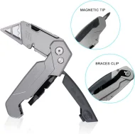 Folding Utility Knife with Bits Tool