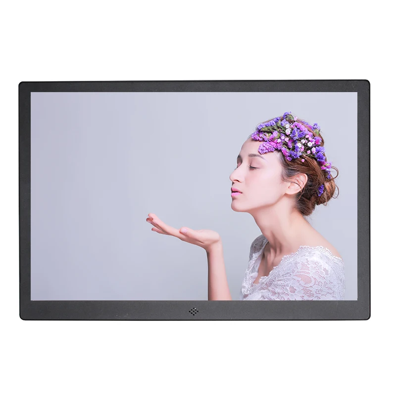 15 дюймов металла цифровая фоторамка с 1080P видео USB SD слот поддерживается 1280*800 HD рекламные плеер для потребительских