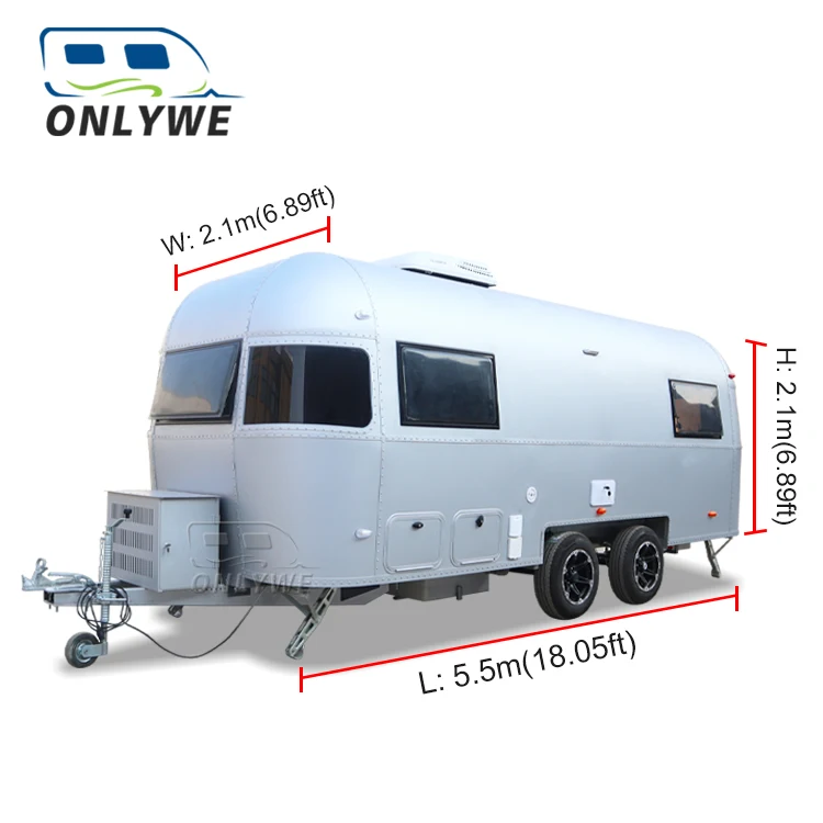 Onlywe custom airstream camper motorhome luxury camping caravan travel trailer with bathroom