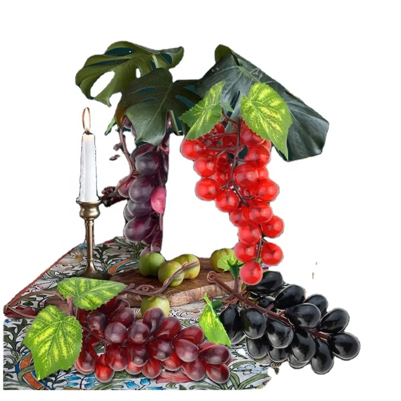 fake grape artificial grape for decoration and ornaments Bunches Simulated Plastic Fruit Grape