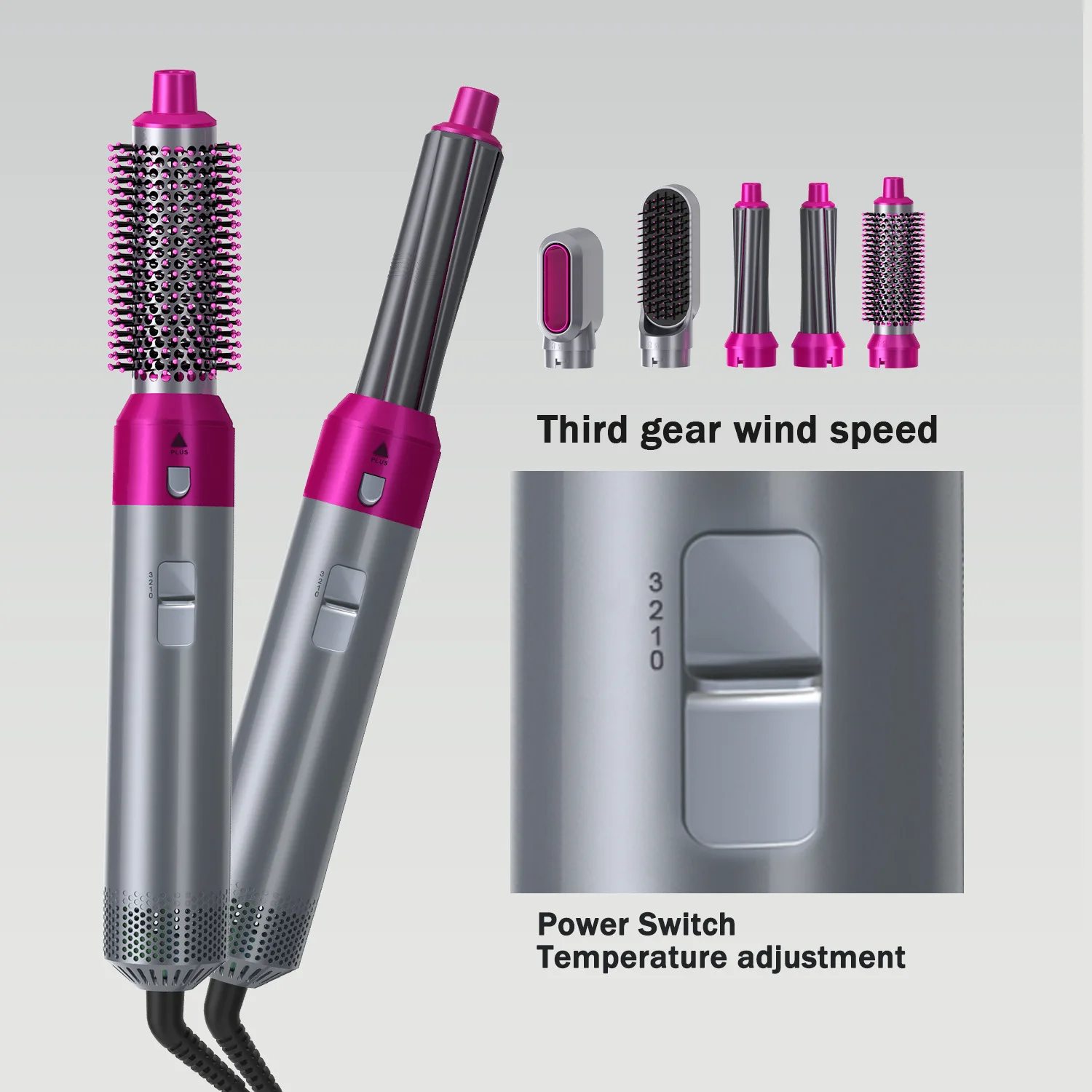New Trend 5 In 1 Hair Air Wrap Styler Hair Dryer Hot Air Brush Professional Hair Straightener Curler Styling Tools  Airwrap