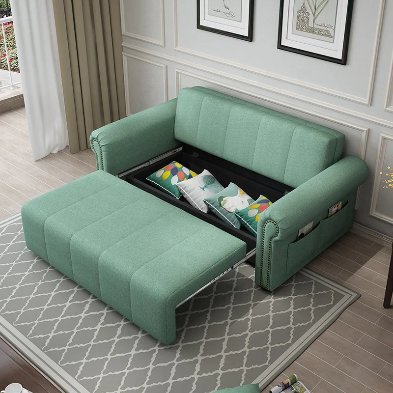 NOVA 21XYSL042S Green Velvet Sofa Bed Office Sofa Bed Tufted Folding Sofa Bed