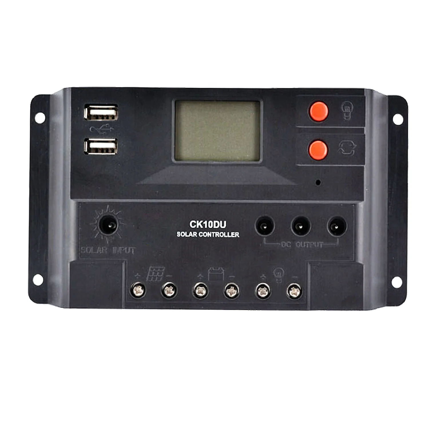 CK30DU-30A 30A-12V/24V auto. PWM Solar Charge Controller Regulator with USB port*2pcs LCD display CE RoHS