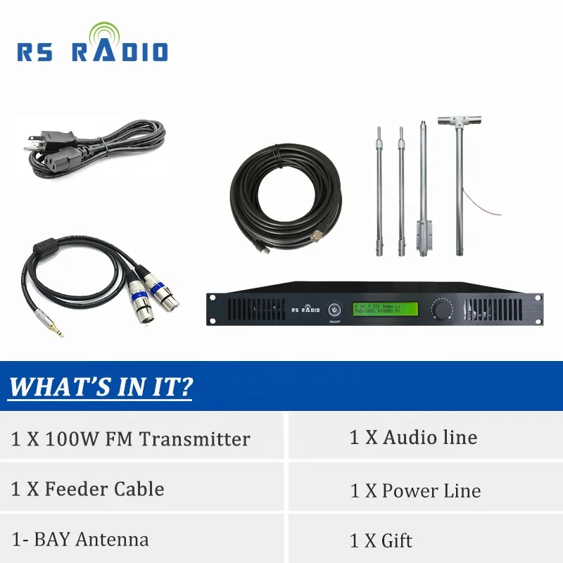 Professional 100 watt fm transmitter 100W radio station for church community