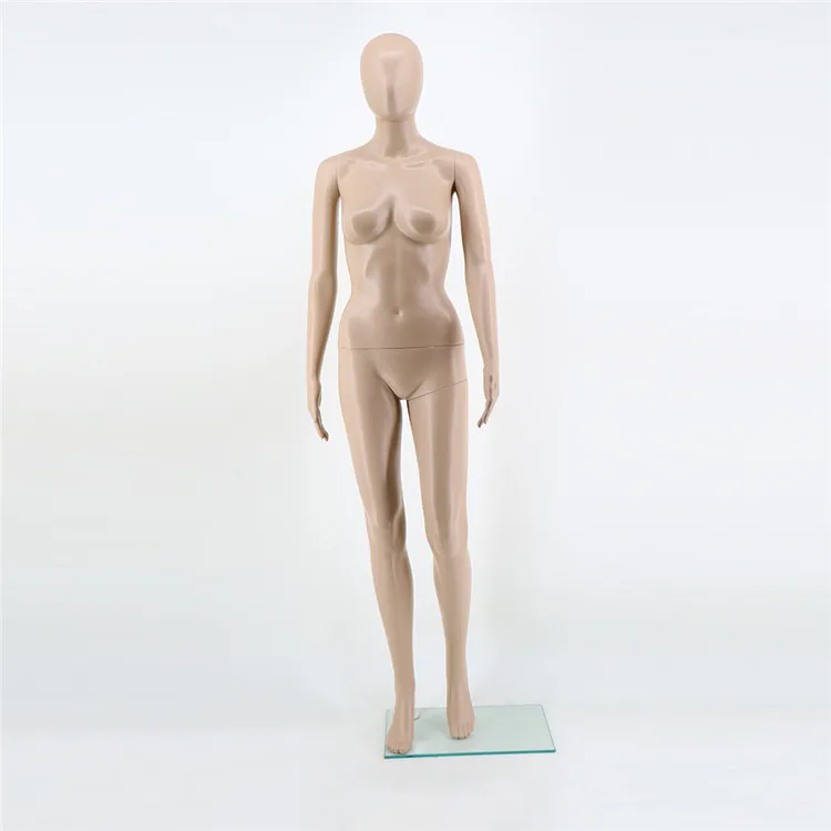 
Cheap Clothing Display Model Standing Skin Color Egg Head Faceless Fashion Abstract Face Female Mannequin 