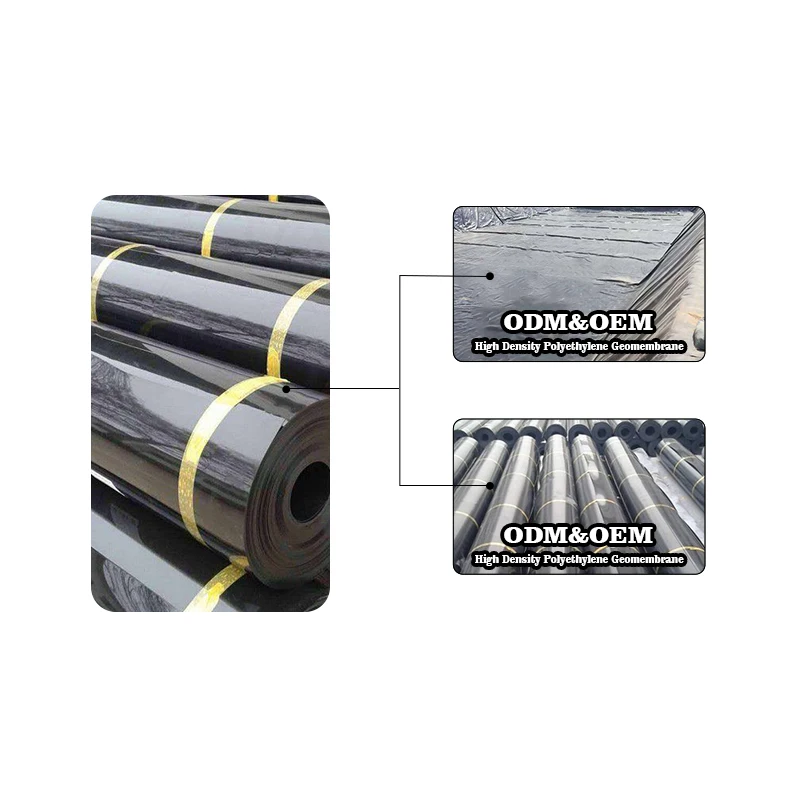 0,3 мм 0,5 мм 0,75 мм ПВХ HDPE синяя текстура полиэтилен высокой плотности геомембрана водонепроницаемый вкладыш