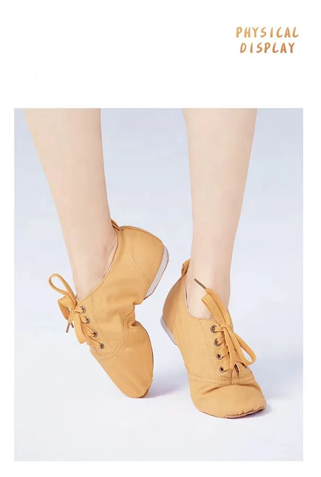 Wholesale Custom Good Quality Canvas Jazz Shoes Tango Shoes for Women and Girls