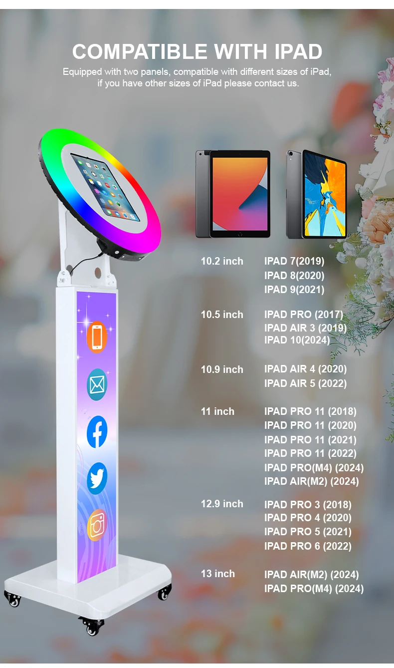 Easy Install New Version IPad Photo Booth Free Logo Customization Wedding Party Selfie Photo Booth for Fun