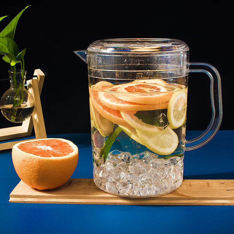 Clear Polycarbonate Beverage Jug With Lid Juice Pitcher Water Jug